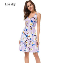 Load image into Gallery viewer, High Quality Women Sleeveless Print Dress
