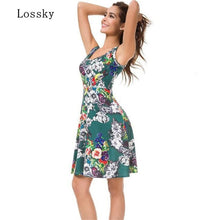 Load image into Gallery viewer, High Quality Women Sleeveless Print Dress
