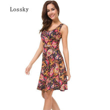Load image into Gallery viewer, High Quality Women Sleeveless Print Dress
