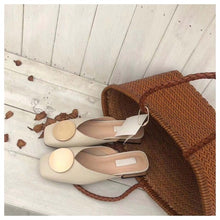Load image into Gallery viewer, Mules Flat Heel Casual Shoes British Buckle Slides
