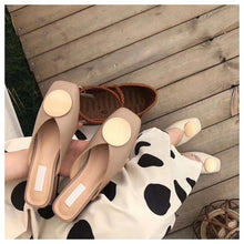 Load image into Gallery viewer, Mules Flat Heel Casual Shoes British Buckle Slides
